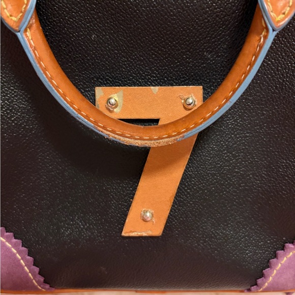 Dooney & Bourke Black Satchel with Multicolor Accents - Picture 7 of 11